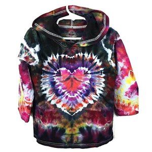 One Step Ahead Sun Smarties Hooded Coverup Girls 3T Hand Tie Dyed